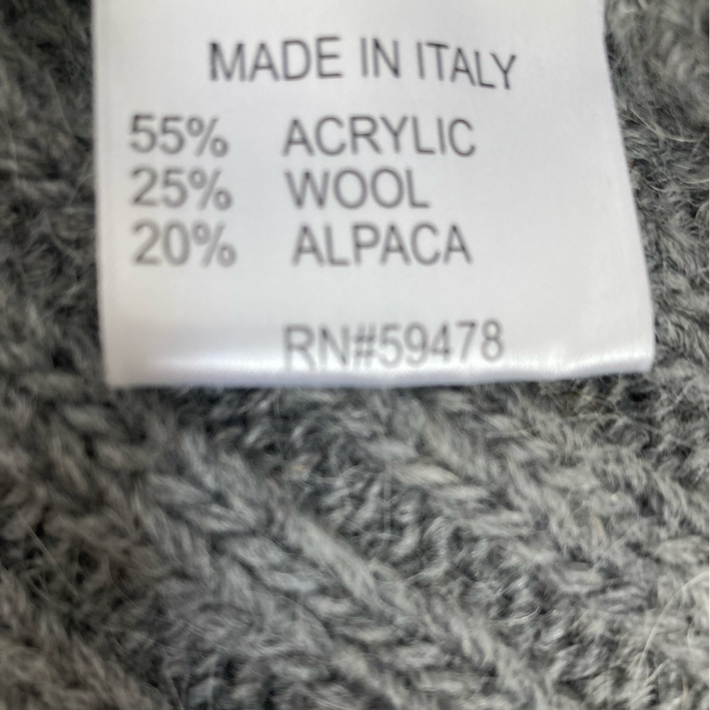 Twins Made in Italy Wool Alpaca Italian Sweater Cable knit - Picture 6 of 10